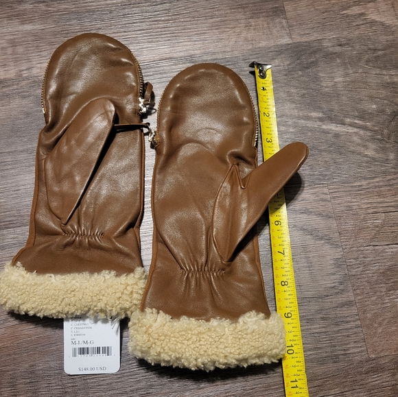FREE PEOPLE x CAROLINA AMATO Shearling Zipper Mittens NWT - Picture 8 of 10